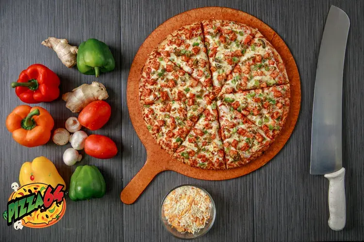 Fresh pizza at Pizza64 Beaumont, Alberta